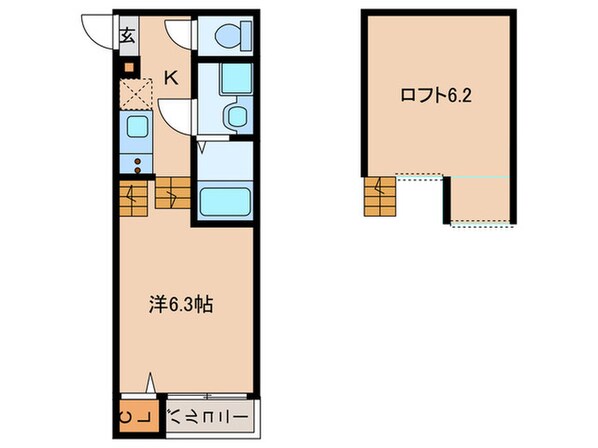 ハーモニーテラス則武新町の物件間取画像